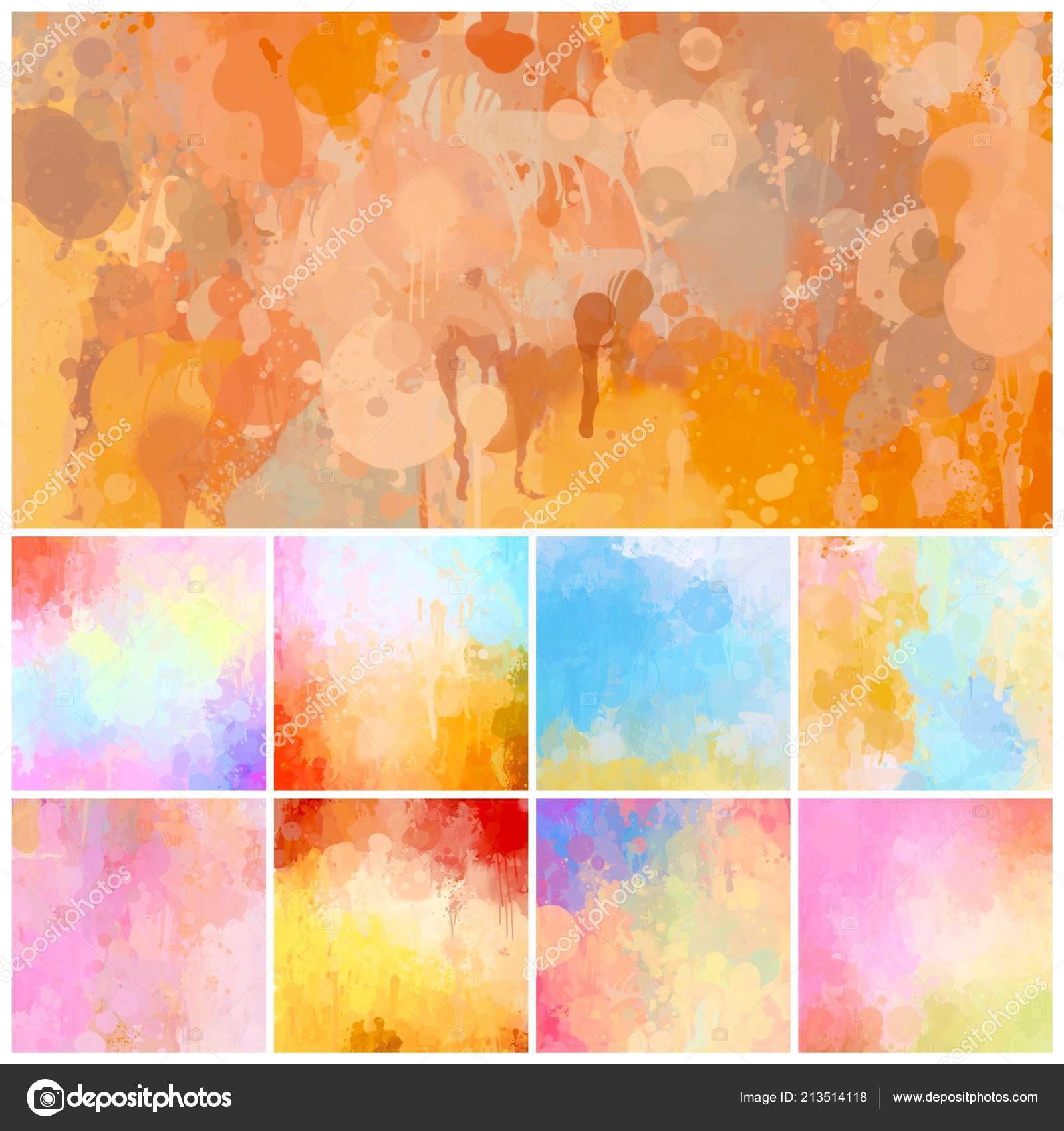 Colorful digital painting background and banners. Use for template modern  design, cover, poster, brochure, decorated, flyer Stock Photo by ©Antisana  213514118