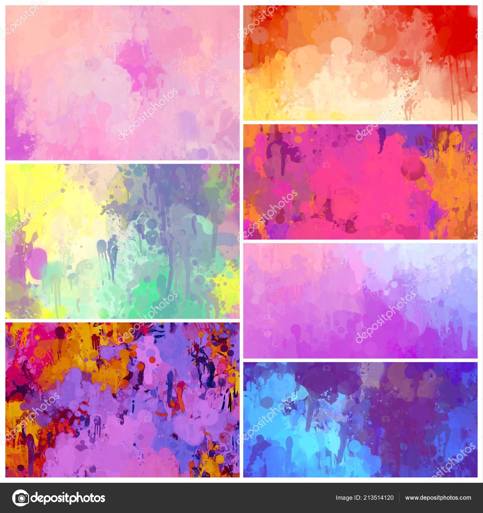Colorful digital painting background and banners. Use for template modern  design, cover, poster, brochure, decorated, flyer Stock Photo by ©Antisana  213514120