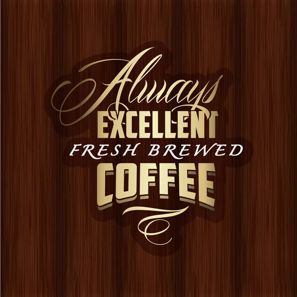 Altın kahve veya kafe logosu — Stok Vektör