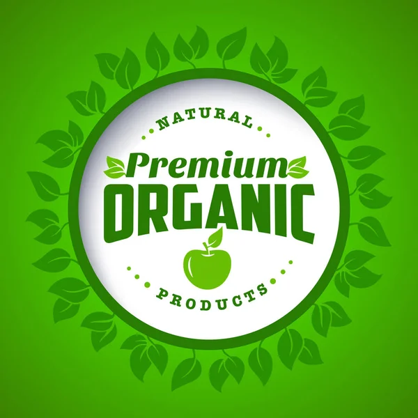 Eco organic food logo — Stock Vector