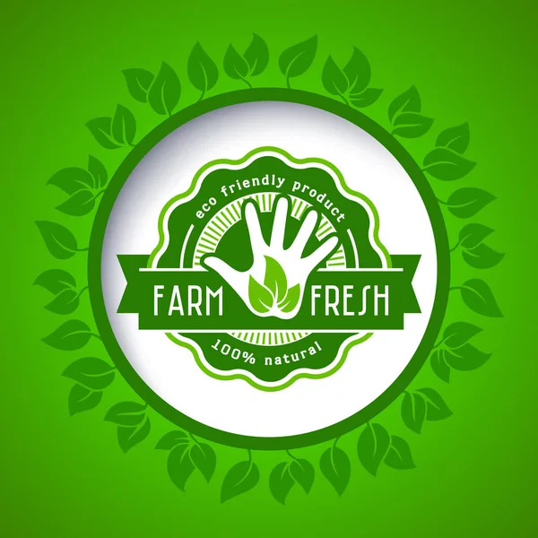 Логотип экологически чистых продуктов — стоковый вектор