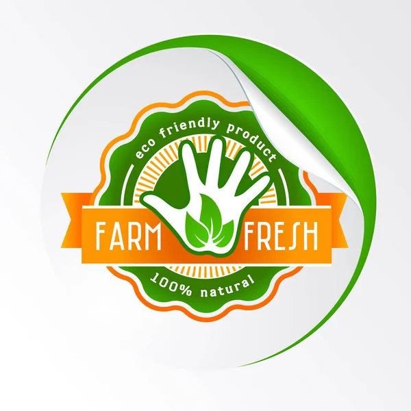 Eco organic food logo — Stock Vector