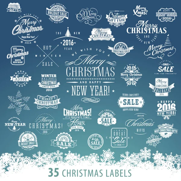 Noel logo ayarlamak — Stok Vektör