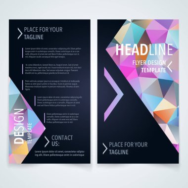 El ilanı ya da broşür üçgen şablonu