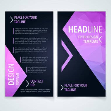 El ilanı ya da broşür üçgen şablonu