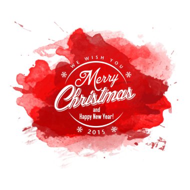 Noel suluboya vektör etiket 