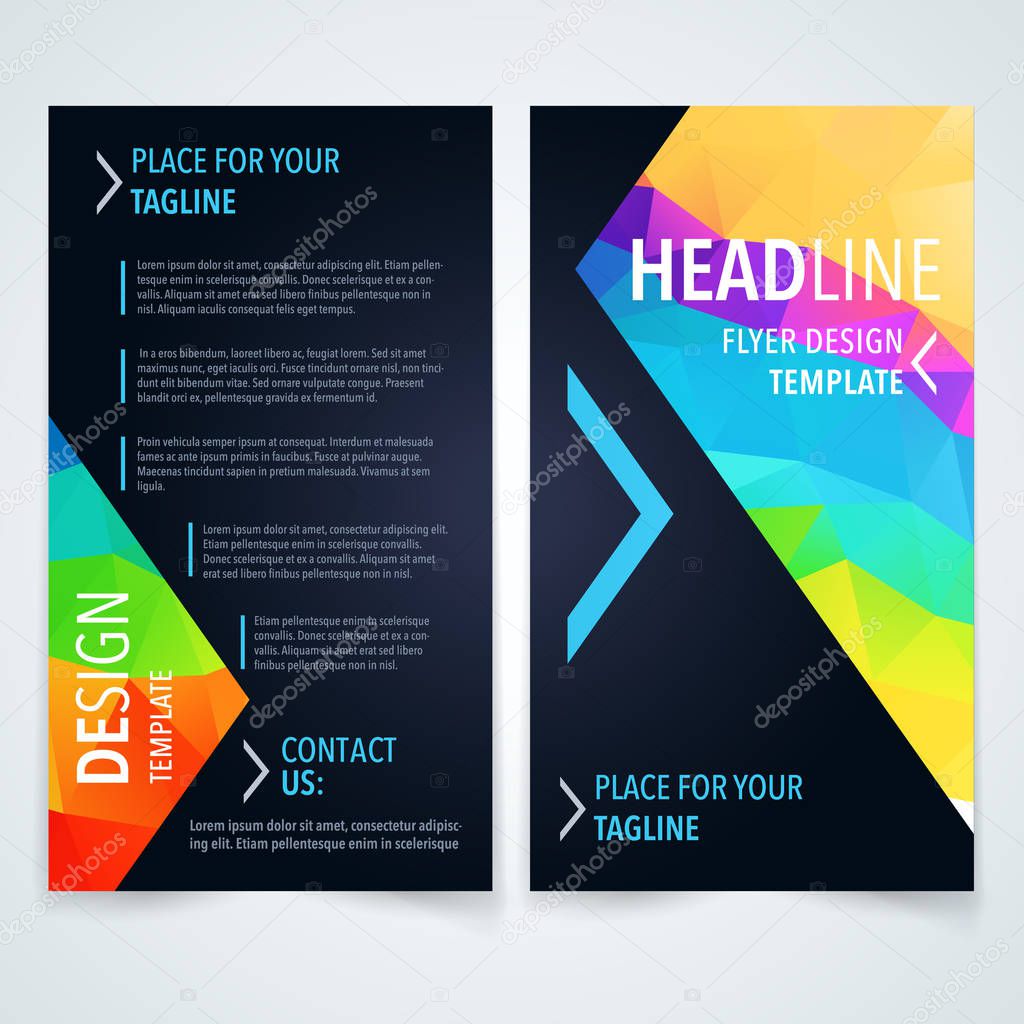 Flyer or brochure triangle template