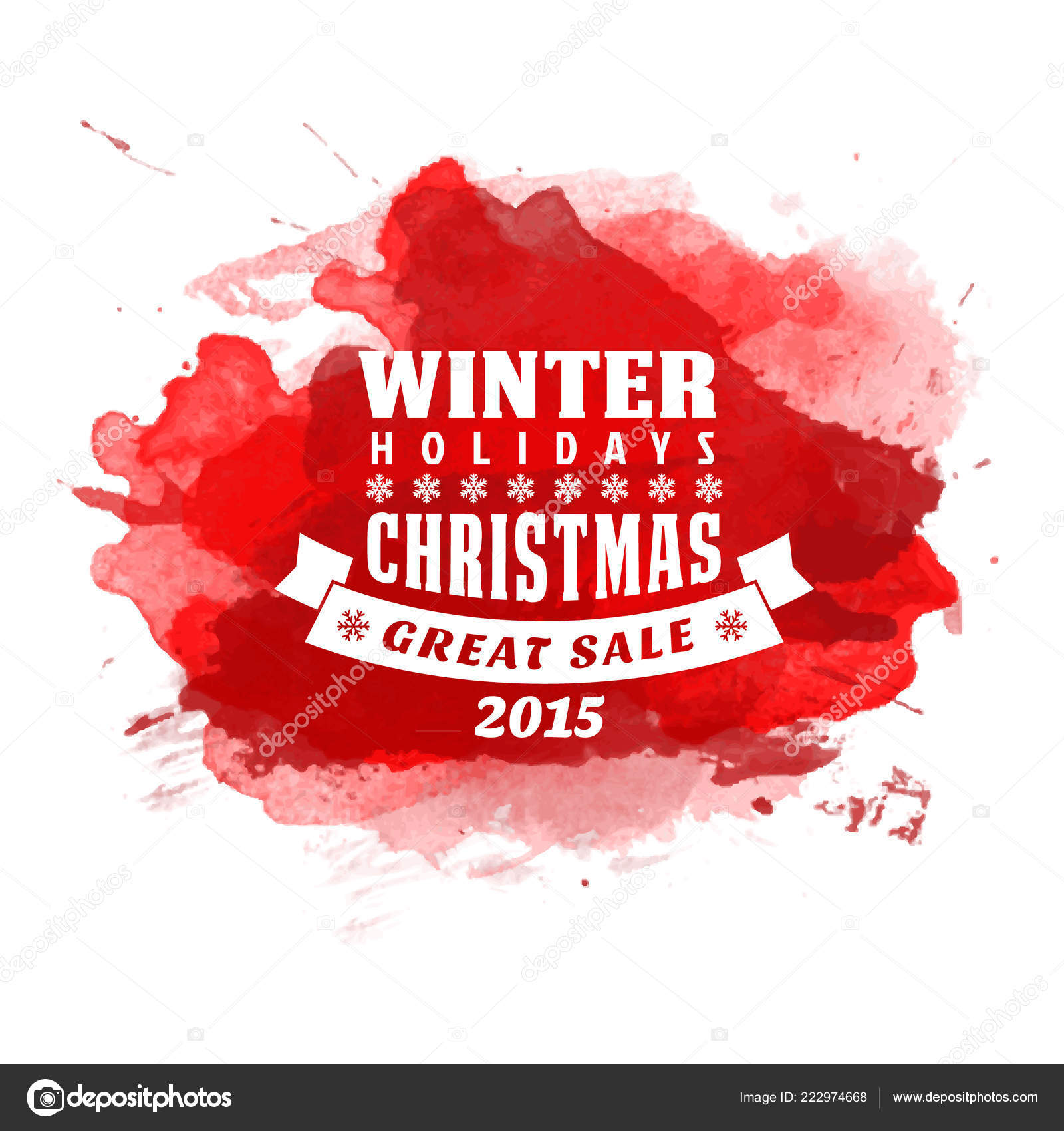 Christmas watercolor vector label Stock Vector Image by ©Antisana 222974668