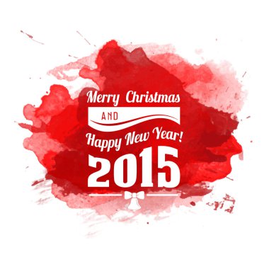 Noel suluboya vektör etiket 