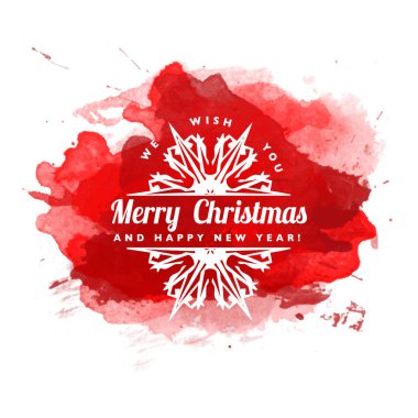 Noel suluboya vektör etiket 