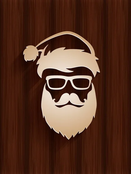 Christmas vector hipster Santa Claus — Stock Vector
