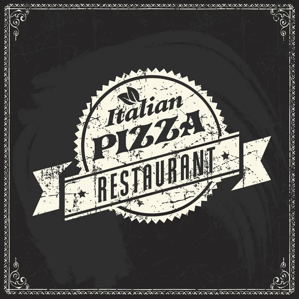 Wektor pizza pizzeria retro logo — Wektor stockowy