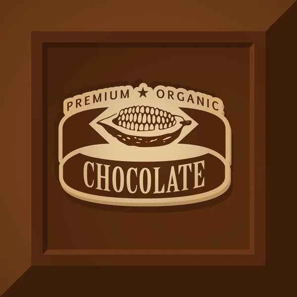 Πρότυπο διάνυσμα σοκολάτα λογότυπο — Διανυσματικό Αρχείο