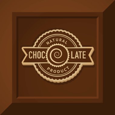Vektör çikolata logo şablonu