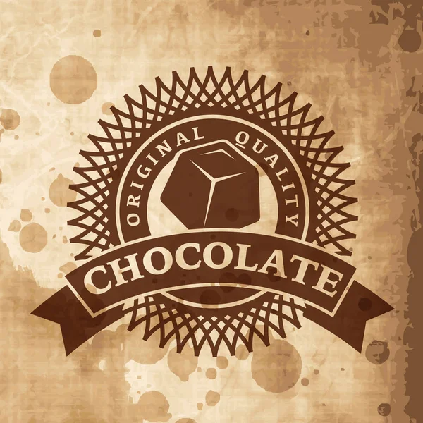 Modèle de logo de chocolat artisanal vectoriel — Image vectorielle