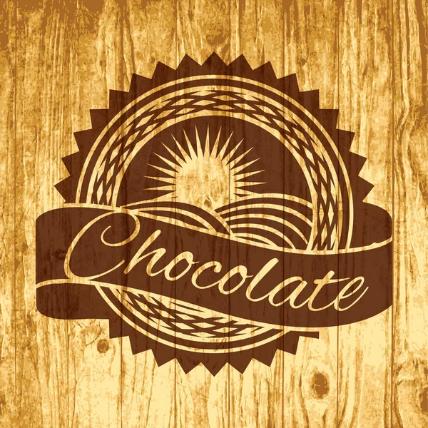 Modello logo vettoriale cioccolato — Vettoriale Stock