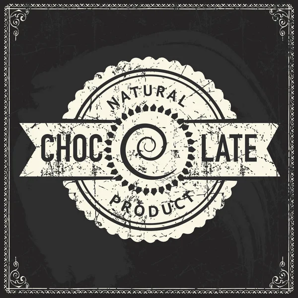 Düz çikolata vektör logo şablonu — Stok Vektör