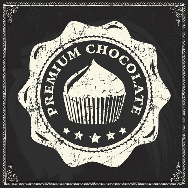 Modello logo vettoriale cioccolato piatto — Vettoriale Stock