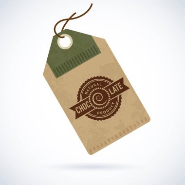 Zanaat çikolata etiket tasarım şablonu