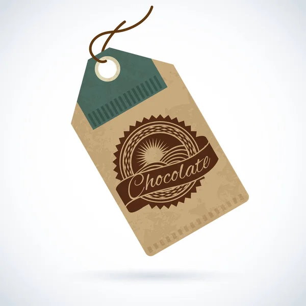 Plantilla de diseño de etiqueta de chocolate artesanal — Archivo Imágenes Vectoriales
