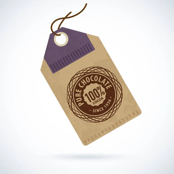 Modèle de conception d'étiquette de chocolat artisanal — Image vectorielle