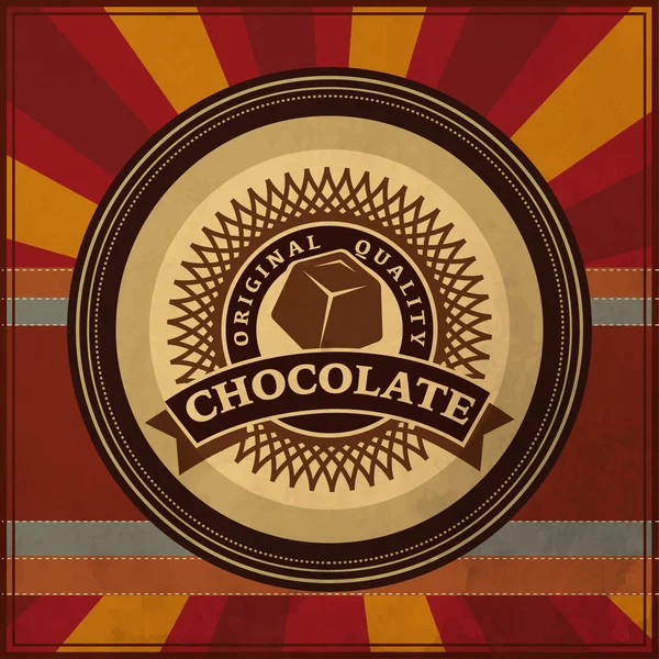 Modelo de design de etiqueta de chocolate artesanal — Vetor de Stock