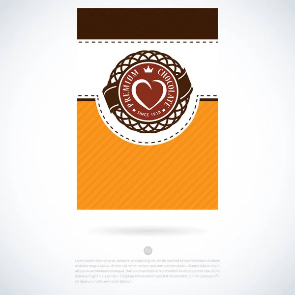 现代巧克力标签设计模板 — 图库矢量图片