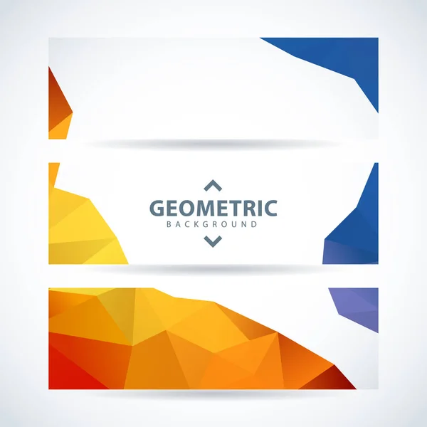 Vektorbanner setzen abstrakten Dreieck-Hintergrund — Stockvektor