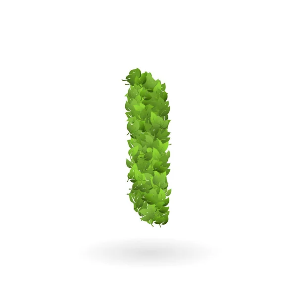 私緑のエコの葉ベクターの性質状 — ストックベクタ
