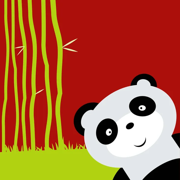 Vetor mão plana desenhado desenho animado animal panda urso — Vetor de Stock