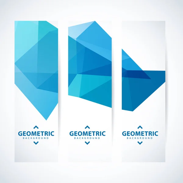 Les bannières vectorielles définissent un fond triangle abstrait — Image vectorielle