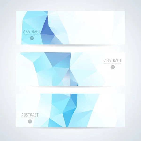 Vector banners conjunto abstracto triángulo fondo — Vector de stock