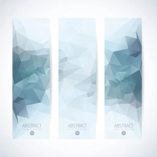 Vector banners set abstract triangle background — Stock Vector