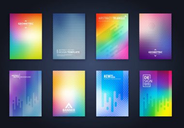 Serin arka plan en az yarım ton hattı tasarım kümesi