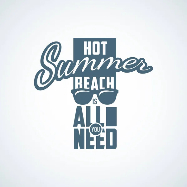 Summer vacation travel flat logo template — Stock Vector