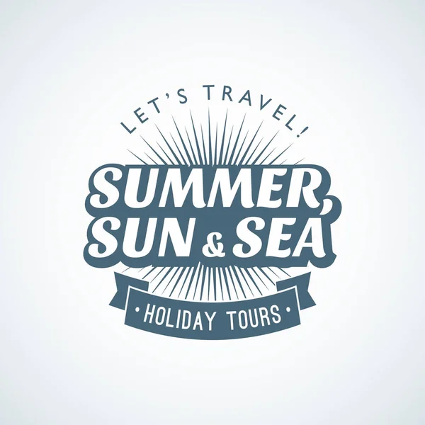 暑假旅游平面标志模板 — 图库矢量图片