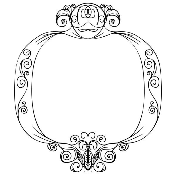 Hand drawn doodle vintage swirl borders frames set — Stock Vector