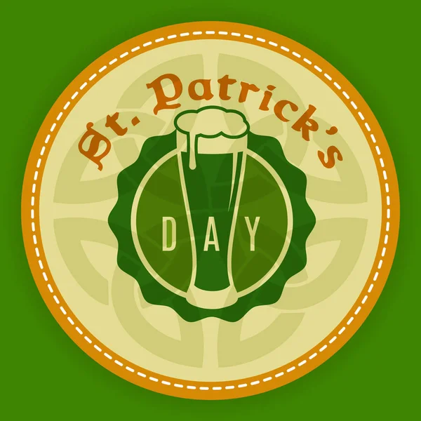 Vector St Patrick dia irlandês logotipo rótulos ícone — Vetor de Stock