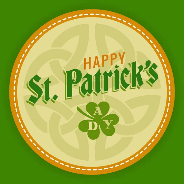 Вектор Святого Патріка день ірландський логотип наклейки значок — стоковий вектор
