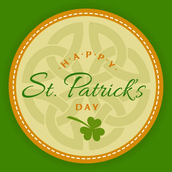 Vector St Patrick dia irlandês logotipo rótulos ícone — Vetor de Stock