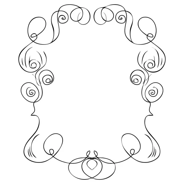 Hand getrokken doodle vintage swirl grenzen frames instellen — Stockvector