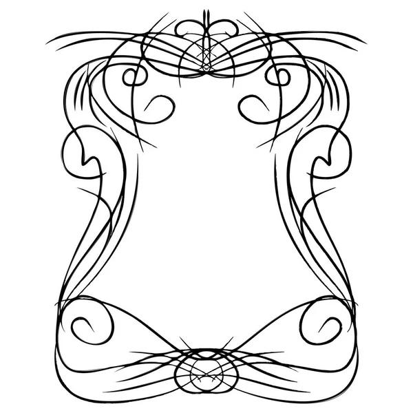Mano dibujado doodle vintage remolino bordes marcos conjunto — Vector de stock