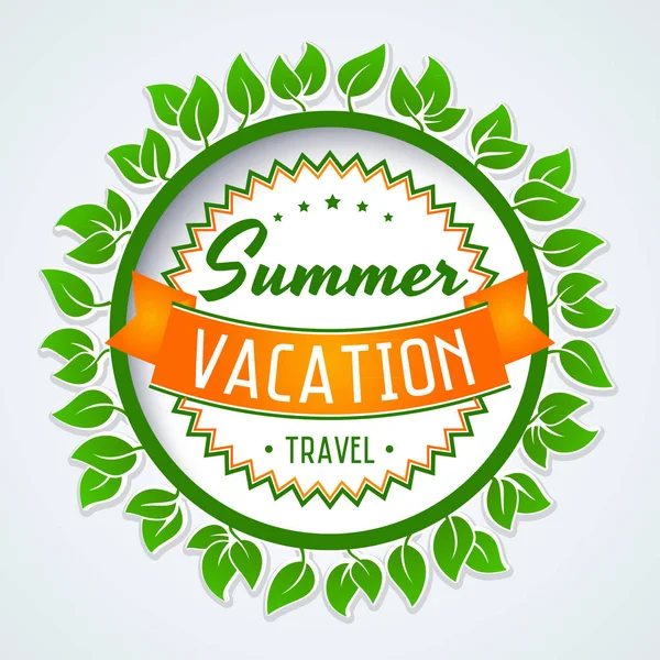 Vector summer vacation tour cool logo template — Stock Vector