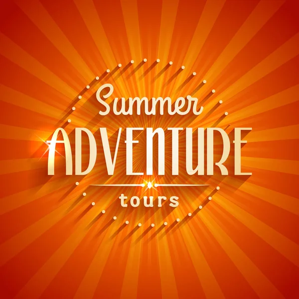 夏の休暇旅行のカラフルなロゴのテンプレート — ストックベクタ