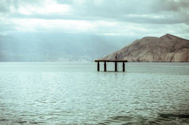 Gösterim için tranquic pastoral deniz manzara