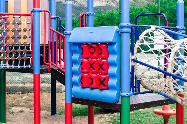 Peralatan Mainan Berwarna Warni Taman Bermain Anak Anak — Stok Foto