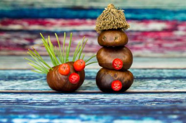 fantezi sonbahar rakamlar kestane yapılan