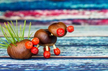 kestane yapılan güzel sonbahar rakamlar