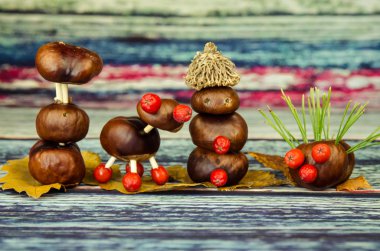 kestane yapılan güzel sonbahar rakamlar