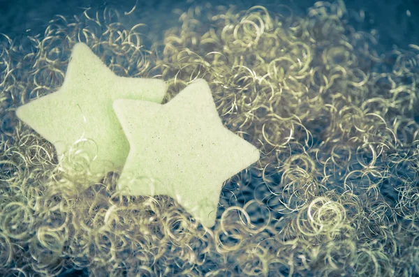 Estrellas Navidad Brillante Fondo Dorado — Foto de Stock